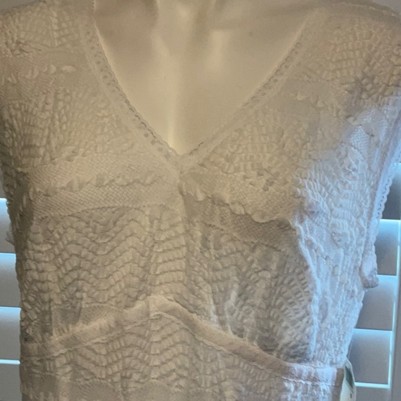 White Pleated Strapless Sheath Maxi Dress - Picture 2 of 14